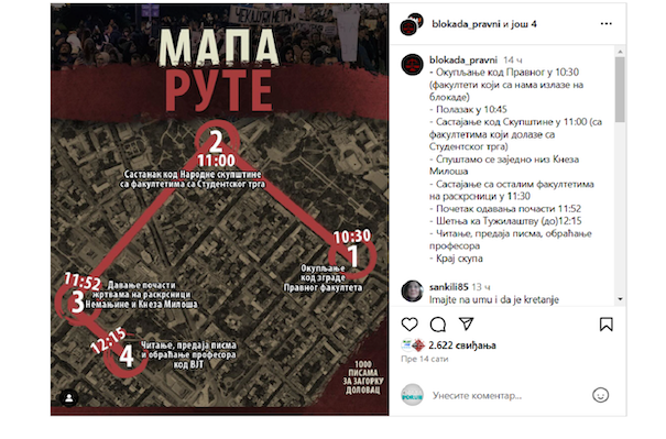 Studenti Objavili Mapu Rute: Ovom Putanjom Će Nositi 1.000 Pisama Za Zagorku Dolovac 4 1735110253 mapapravni 1