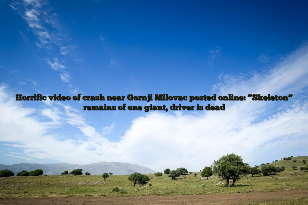 Horrific video of crash near gornji milovac posted online: “skeleton” remains of one giant, driver is dead
