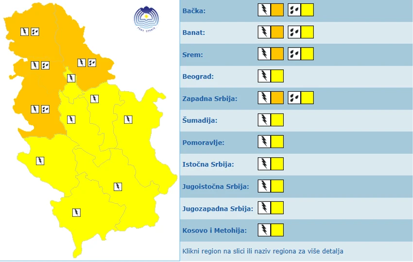 Meteoalarm 22. 04. 2025.