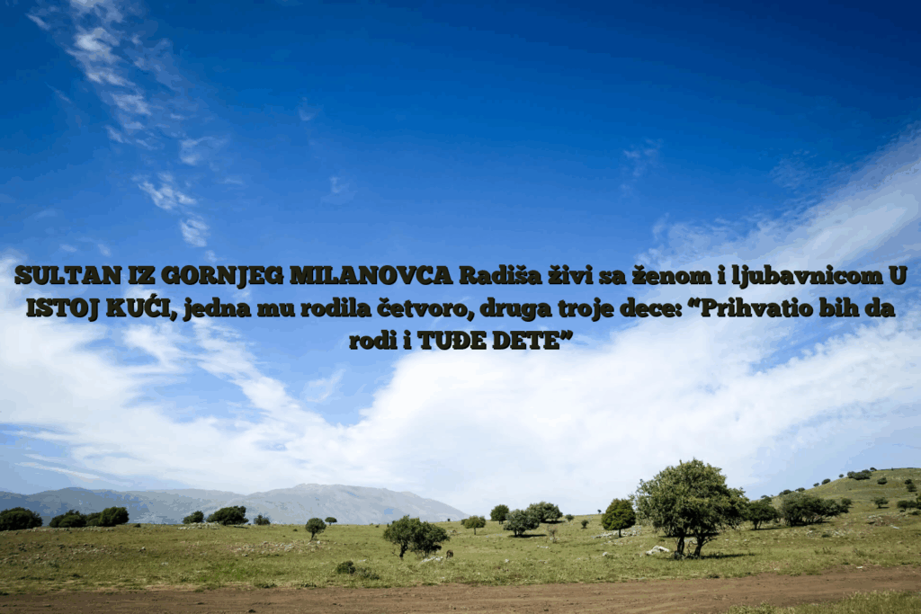 Sultan iz gornjeg milanovca radiša živi sa ženom i ljubavnicom u istoj kući, jedna mu rodila četvoro, druga troje dece: “prihvatio bih da rodi i tuđe dete”