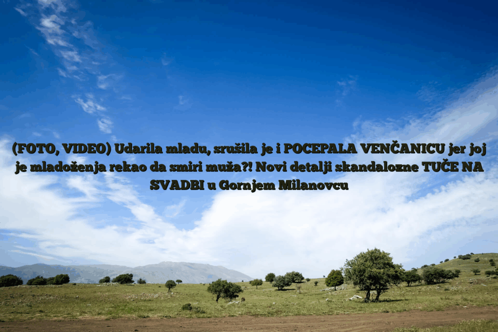 (foto, video) udarila mladu, srušila je i pocepala venčanicu jer joj je mladoženja rekao da smiri muža?! Novi detalji skandalozne tuče na svadbi u gornjem milanovcu