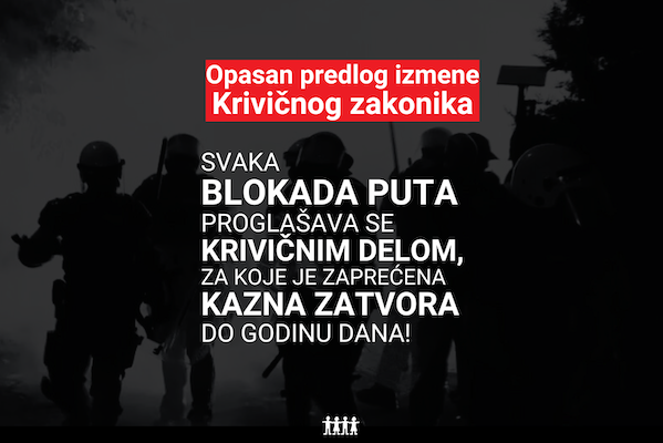 Građanske Inicijative: Opasan Predlog Izmene Krivičnog Zakonika 2 Generalni 1080 x 1350 px 1920 x 1080 px 1
