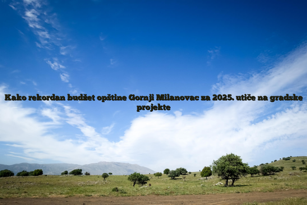 Kako rekordan budžet opštine Gornji Milanovac za 2025. utiče na gradske projekte